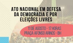 SINDIFES convoca TAE de sua base para Ato em Defesa da Democracia e por Eleições Livres no dia 11 de agosto 1