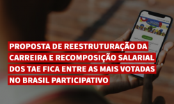 Proposta de Reestruturação da Carreira e Recomposição Salarial dos TAE fica entre as mais votadas no Brasil Participativo 1